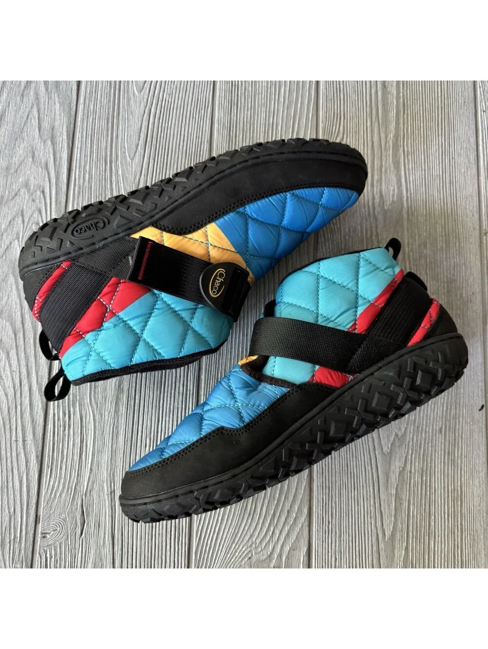 Chaco Ramble Puff Slip-On Boots Men’s 10.5 Blue Quilted Insulated Outdoor Camp